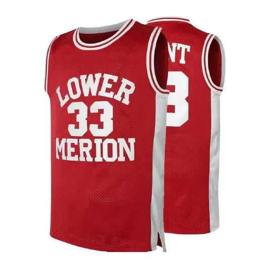 Men's #33 Embroidered Loose Fit Basketball Jersey - 100% Polyester Round Neck Knit Sleeveless Athletic Top with Texture Variant, for Training, Competition, Going Out & Other Activities