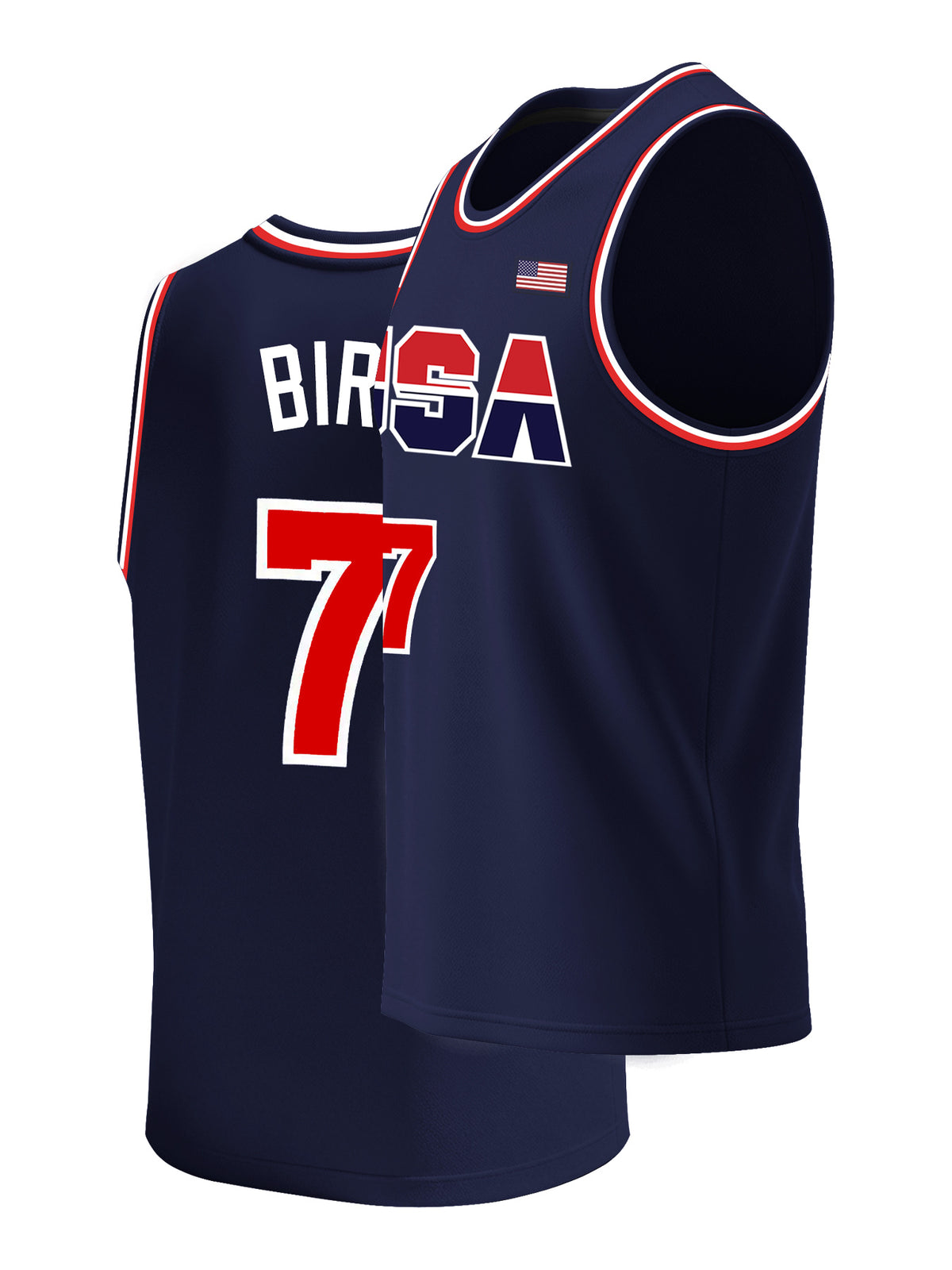 Men's # 7 Blue Basketball Jersey, Classic and Fashionable Embroidery, Breathable and Sweat Wicking, Suitable for Outdoor Sports and Competition Training