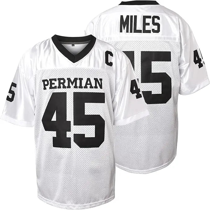 Men's Short Football Jersey - Boobie Miles #45 Permian High School, Breathable Polyester Unisex Us Standard Double-Stitched Apparel, Friday Night Lights Party Wear, Halloween Outfit (S-XXXL)