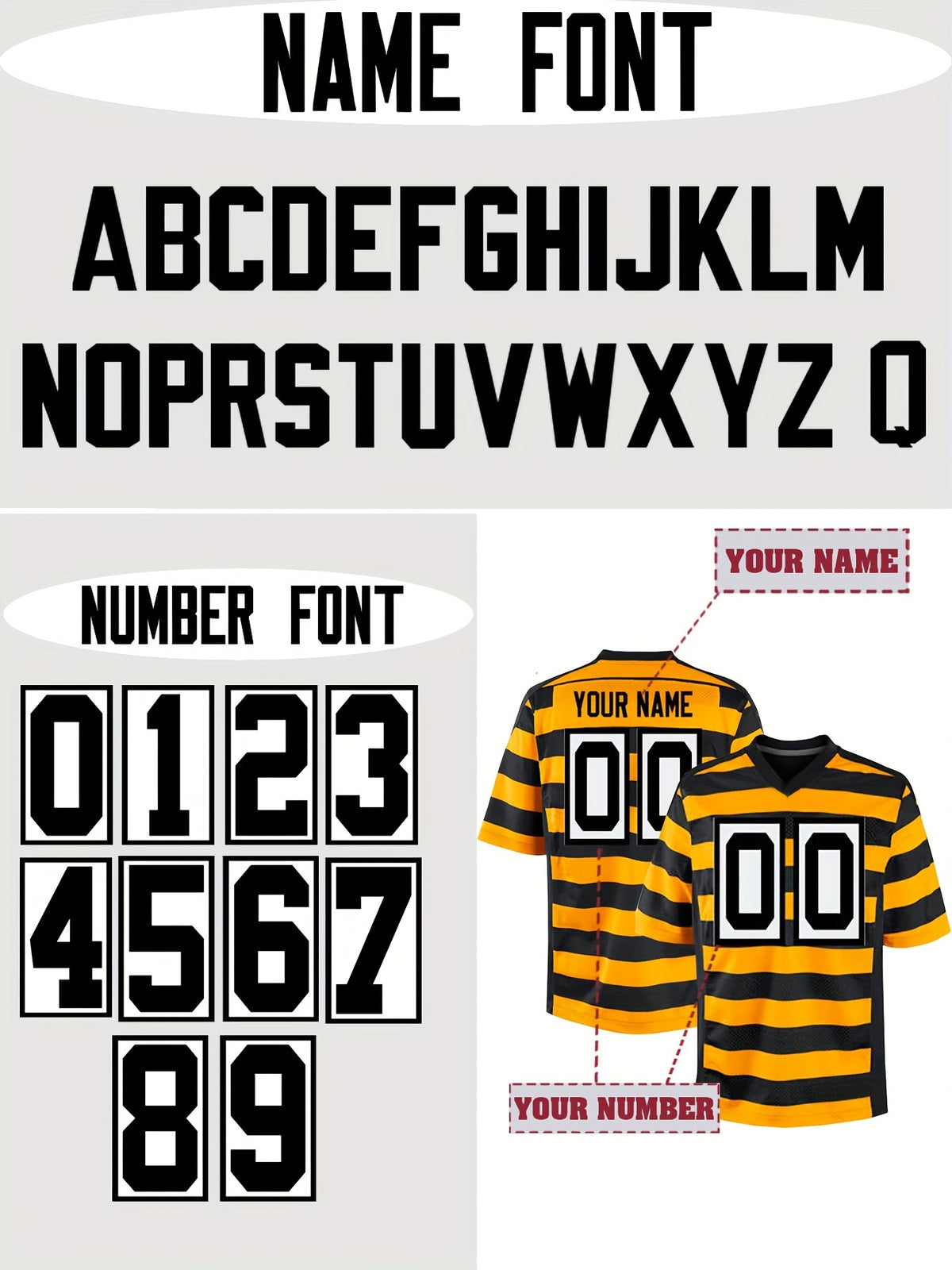Customized Name And Number Design, Men's football Jersey Short Sleeve Loose Breathable V-neck Embroidery Rugby Jersey, Sports Shirt for TeamTraining