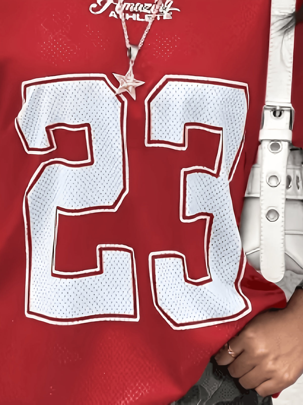Red Rugby T-Shirt - Breathable Mesh V-Neck Short Sleeve Jersey, Hip-Hop Swear Suitable for, & Casual Wear, Machine Washable Rugby Top for Spring Summer Fall