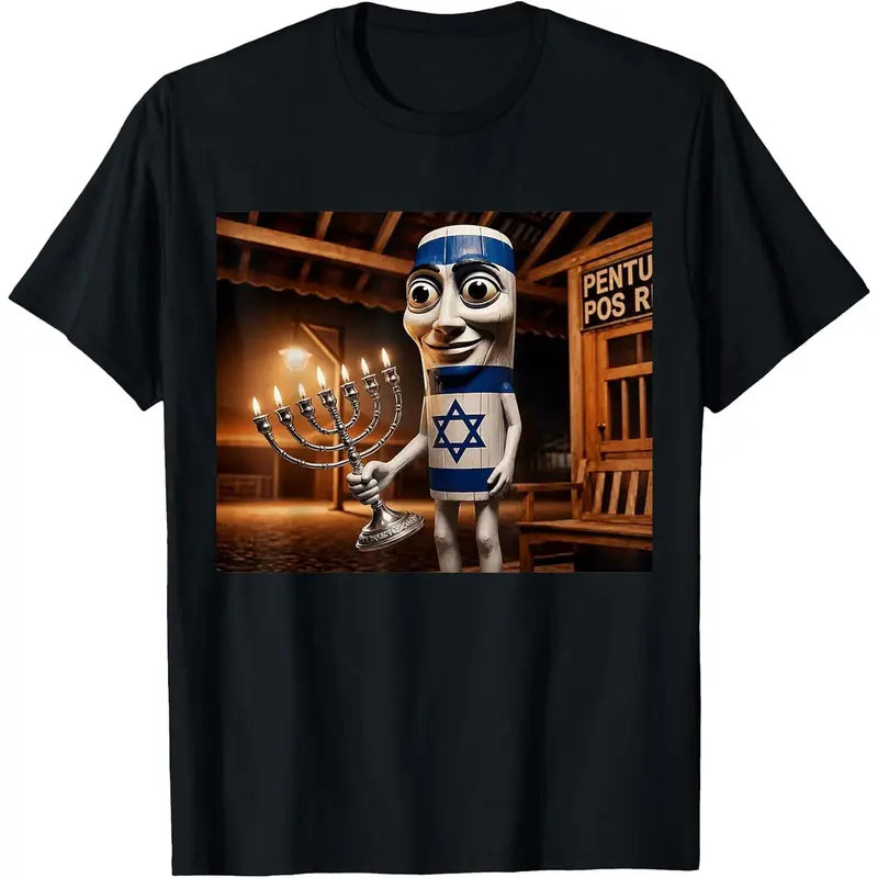 Women's Men Tung Tung Tung Sahur Jewish Italian Brainrot Meme T-Shirt Summer Pure Cotton Short Sleeved Streetwear Gifts Unisex