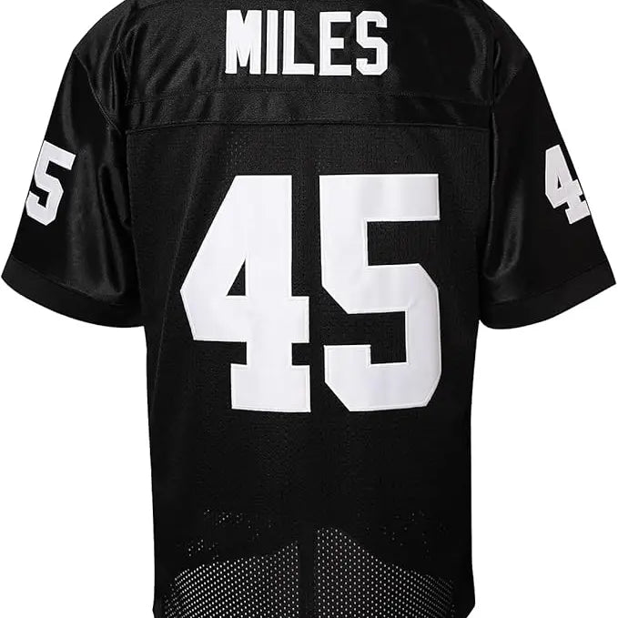 Men's Short Football Jersey - Boobie Miles #45 Permian High School, Breathable Polyester Unisex Us Standard Double-Stitched Apparel, Friday Night Lights Party Wear, Halloween Outfit (S-XXXL)